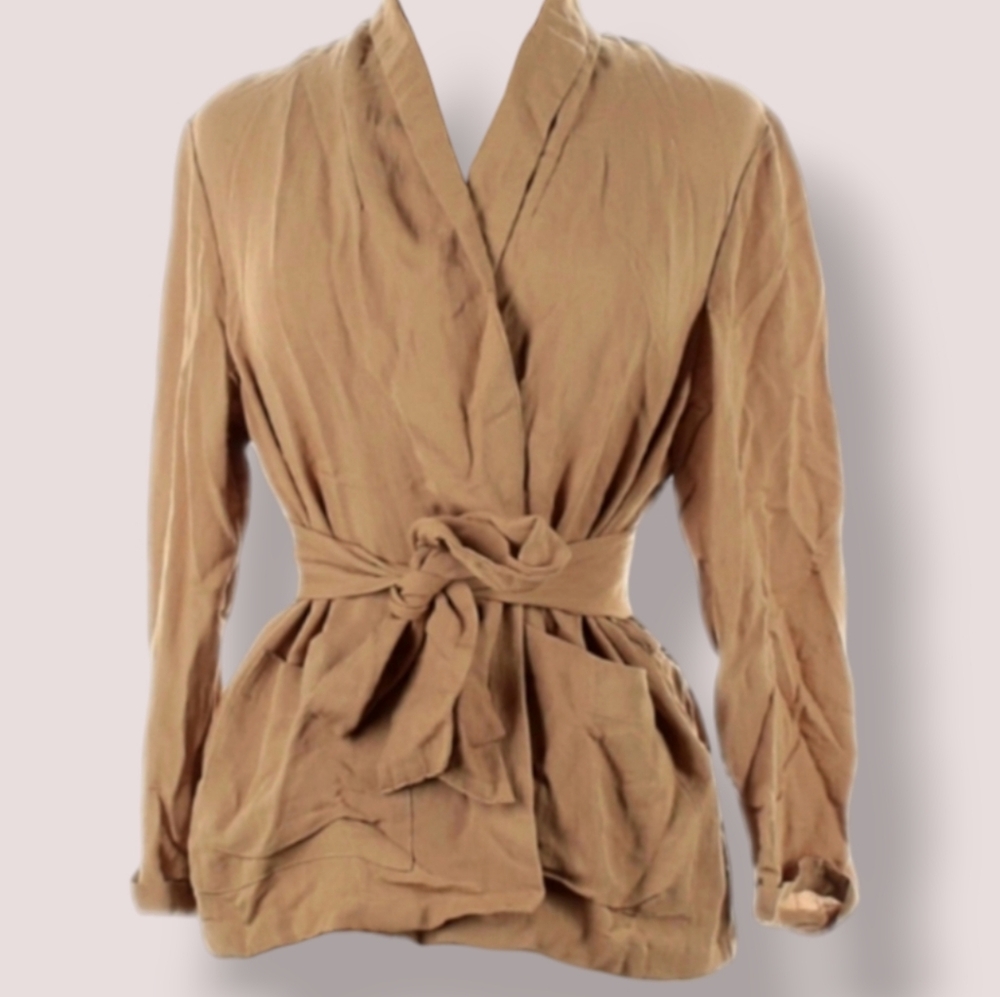 🧥 Mossimo Supply Co. Camel Color/Tan Tie Front Lightweight Cardigan Top